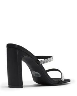 Discount Therapy Shoes Betray Heel Satin Black