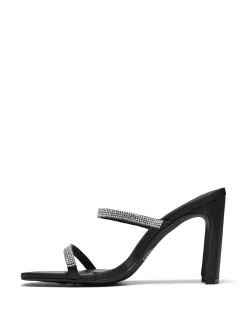 Discount Therapy Shoes Betray Heel Satin Black
