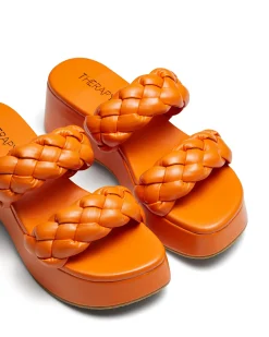 Fashion Therapy Shoes Christy Platform Sandal Tangerine Orange