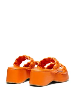 Fashion Therapy Shoes Christy Platform Sandal Tangerine Orange