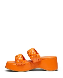Fashion Therapy Shoes Christy Platform Sandal Tangerine Orange