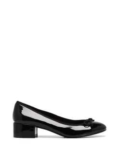 Hot Therapy Shoes Diana Ballet Heel Patent Black