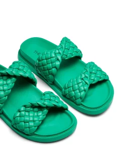 Outlet Therapy Shoes Evil Flat Sandal Green