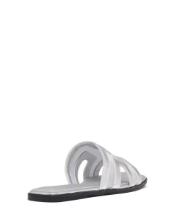 Fashion Therapy Shoes Gaze Flat Sandal Mesh Silver