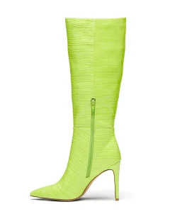 Fashion Therapy Shoes Icon Tall Boot Citrus Croc GreenYellow