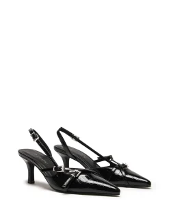 Sale Therapy Shoes Juicy Slingback Pump Patent Croc Black