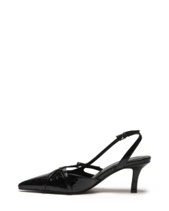 Sale Therapy Shoes Juicy Slingback Pump Patent Croc Black