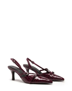 Clearance Therapy Shoes Juicy Slingback Pump Patent Croc Cherry