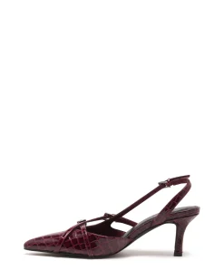 Clearance Therapy Shoes Juicy Slingback Pump Patent Croc Cherry