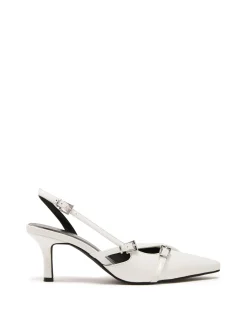 Outlet Therapy Shoes Juicy Slingback Pump Patent White