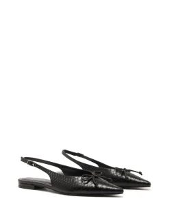 Fashion Therapy Shoes Lavin Slingback Ballet Flat Snake Black