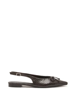 Sale Therapy Shoes Lavin Slingback Ballet Flat Snake Chocolate