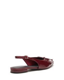 Clearance Therapy Shoes Lavin Slingback Ballet Flat Patent Cherry