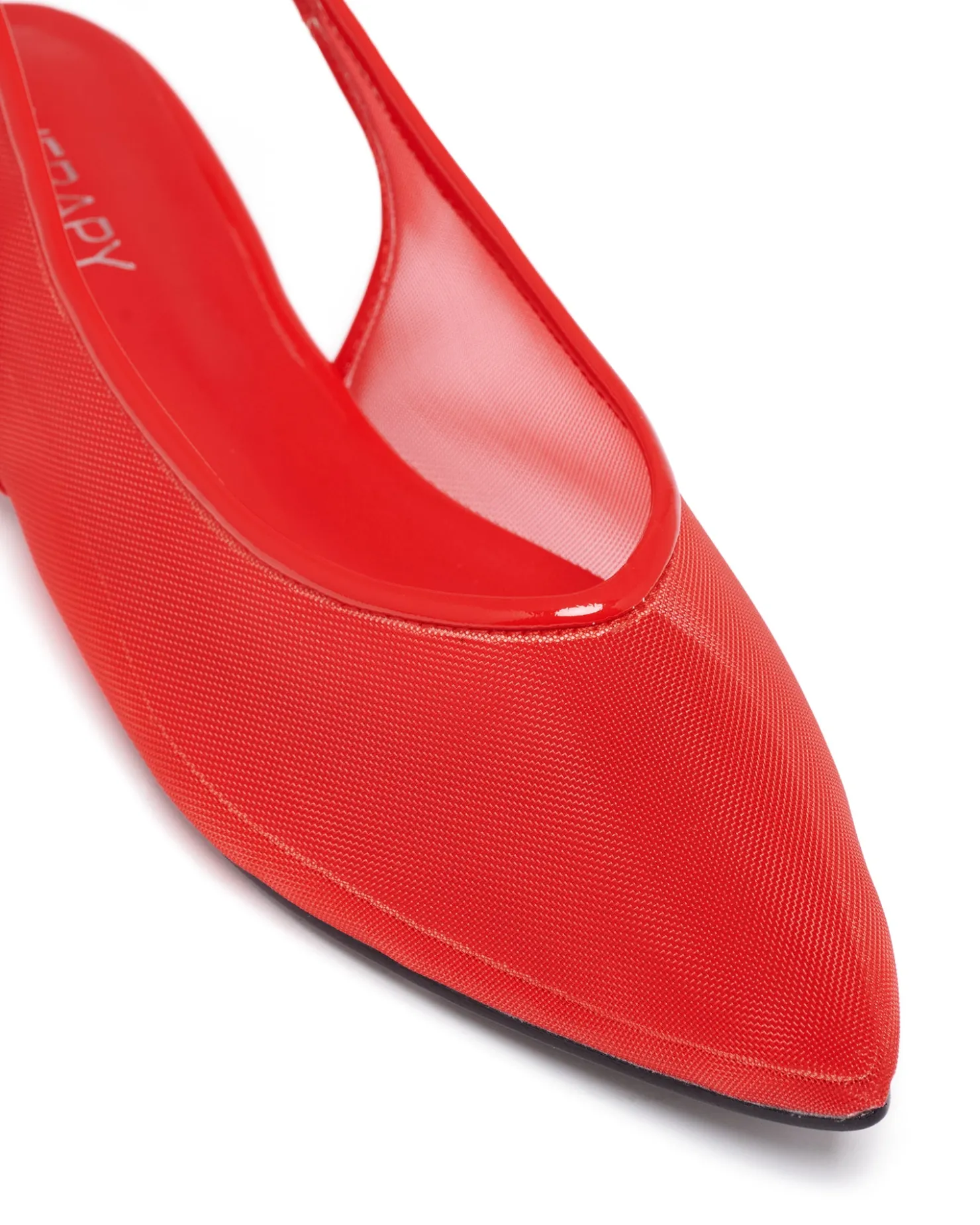 Best Therapy Shoes Lazer Slingback Ballet Flat Patent Red