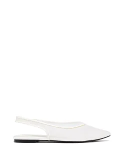 Online Therapy Shoes Lazer Slingback Ballet Flat Patent White