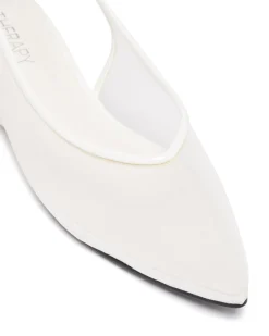 Online Therapy Shoes Lazer Slingback Ballet Flat Patent White