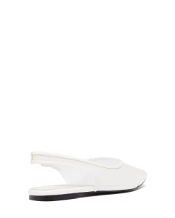 Online Therapy Shoes Lazer Slingback Ballet Flat Patent White