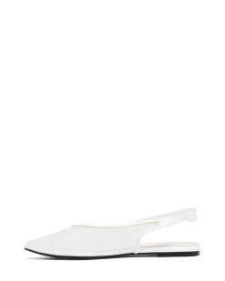 Online Therapy Shoes Lazer Slingback Ballet Flat Patent White
