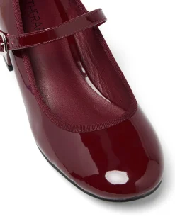 Hot Therapy Shoes Liz Ballet Heel Patent Cherry