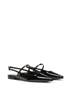New Therapy Shoes Lourdes Pointed Flat Patent Black