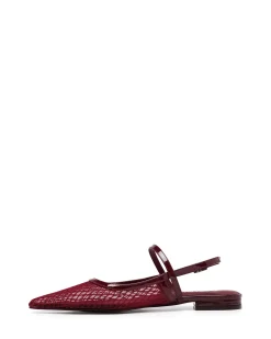 Fashion Therapy Shoes Lourdes Pointed Flat Mesh Cherry