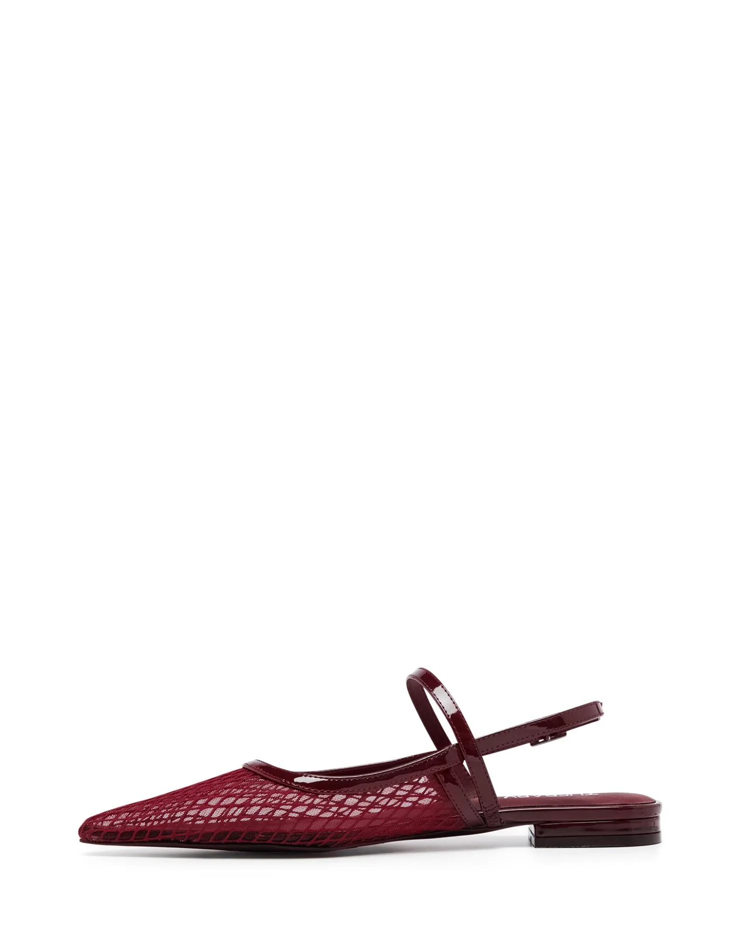 Fashion Therapy Shoes Lourdes Pointed Flat Mesh Cherry
