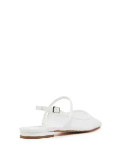 New Therapy Shoes Lourdes Pointed Flat Mesh White
