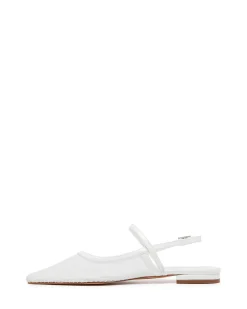 New Therapy Shoes Lourdes Pointed Flat Mesh White