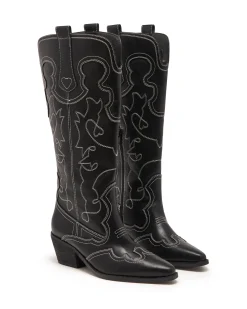 Hot Therapy Shoes Malvin Western Boot Smooth Black