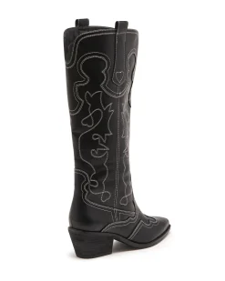 Hot Therapy Shoes Malvin Western Boot Smooth Black
