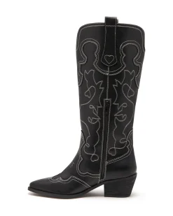 Hot Therapy Shoes Malvin Western Boot Smooth Black
