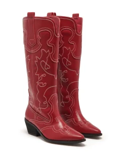 New Therapy Shoes Malvin Western Boot Smooth Cherry
