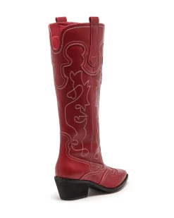 New Therapy Shoes Malvin Western Boot Smooth Cherry
