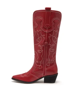 New Therapy Shoes Malvin Western Boot Smooth Cherry