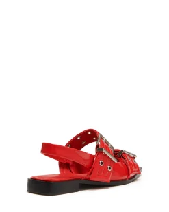 Outlet Therapy Shoes Matilda Pointed Flat Patent Red