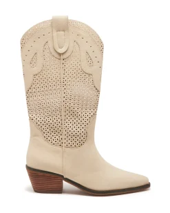 Hot Therapy Shoes Maxine Cowboy Boot Nubuck Shell