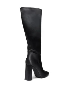 New Therapy Shoes Muse Tall Boot Satin Black