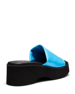 Clearance Therapy Shoes Naomi Platform Sandal Azure DeepSkyBlue
