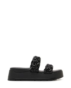 Outlet Therapy Shoes Paradise Flatform Sandal Smooth Black