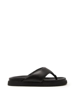 Hot Therapy Shoes Radar Thong Sandal Smooth Black