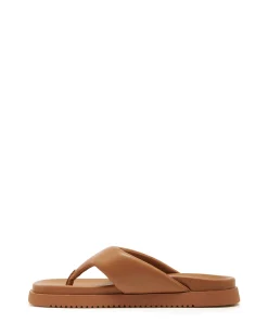 Clearance Therapy Shoes Radar Thong Sandal Smooth Caramel
