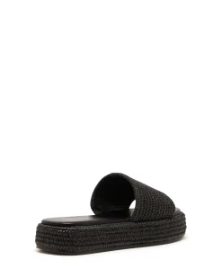 Sale Therapy Shoes Retro Flatform Sandal Raffia Black