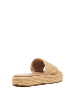 Fashion Therapy Shoes Retro Flatform Sandal Raffia Natural