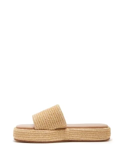 Fashion Therapy Shoes Retro Flatform Sandal Raffia Natural