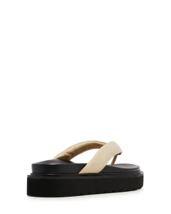 New Therapy Shoes Vacay Thong Sandal Lycra Bone